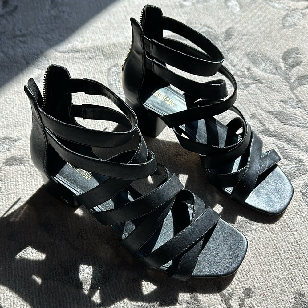 Black wedge heel Michael Kors Sandal straps